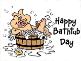 10/7 Bathtub Day celebrate the date ecards