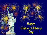 10/28 Statue of Liberty Day celebrate the date ecards