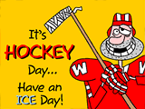 11/22 Hockey Day celebrate the date ecards