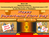 3/12 Department Store Day celebrate the date ecards