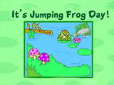 5/13 Jumping Frog Day celebrate the date ecards