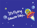 6/24 Flying Saucer Day celebrate the date ecards