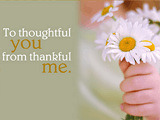 You're Thoughtful,<br>I'm Thankful saying thanks ecards