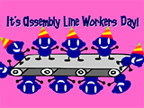 1/14 Assembly Line Worker's Day celebrate the date ecards
