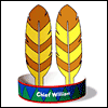 American Indian Feather Bands  -- Printable Thanksgiving Hats eCard from American Greetings
