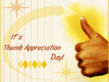 2/18 Thumb Appreciation Day celebrate the date ecards