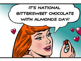 11/7 Bittersweet Chocolate with Almonds Day celebrate the date ecards