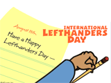 8/13 Lefthanders Day celebrate the date ecards