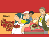 11/29 Customer is Wrong Day celebrate the date ecards