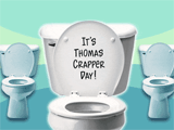 1/27 Thomas Crapper Day celebrate the date ecards