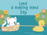 3/13 Lend A Helping Hand Day celebrate the date ecards