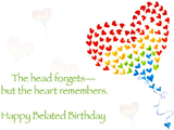 The Heart Remembers belated birthday ecards
