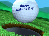 Personalized Golf Ball father's day ecards