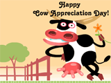 7/21 Cow Appreciation Day celebrate the date ecards