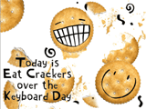 8/28 Crackers over the Keyboard Day celebrate the date ecards