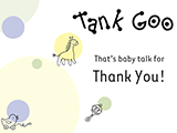 Baby Talk thanks for the gift ecards