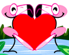 Kissing Flamingos