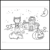 Halloween Night  -- Printable Halloween Coloring Sheets eCard from American Greetings