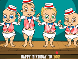 Barbershop Babies happy birthday ecards