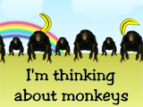 I'm Thinking About Monkeys saying hi ecards