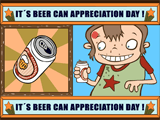1/24 Beer Can Appreciation Day celebrate the date ecards