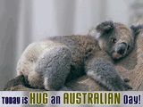 4/26 Hug an Australian Day celebrate the date ecards