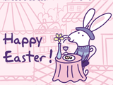 French Bunny easter ecards
