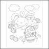Bunny and Chick  -- Printable Easter Coloring Sheets eCard from American Greetings