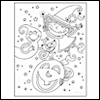 Magical Night  -- Printable Halloween Coloring Sheets eCard from American Greetings