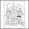 Haunted House  -- Printable Halloween Coloring Sheets eCard from American Greetings