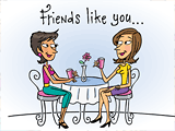 Friends Like You friendship between women ecards