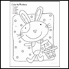 Bunny and Basket  -- Printable Easter Coloring Sheets eCard from American Greetings