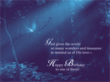 To One of God's Treasures happy birthday ecards