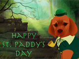 Cute Irish Pup (Interactive Click-Thru) st. patricks day ecards