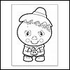 Li'l Scarecrow  -- Printable Halloween Coloring Sheets eCard from American Greetings