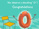 Your Standing 'O'! congratulations ecards