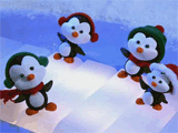 Penguin Holiday Surprise christmas ecards