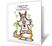 The Big Question happy birthday printable cards