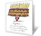 Don't Count the Candles happy birthday printable cards