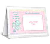 Sweet Baby Girl<br>Add-a-Photo birth announcement printable cards