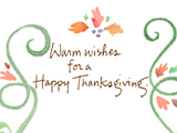 Warm Thanksgiving Wishes Kathy Davis thanksgiving ecards