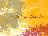 Warm Thanks saying thanks ecards