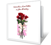 With Love, Aunt happy birthday printable cards
