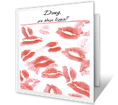 Kisses Everywhere! happy birthday printable cards