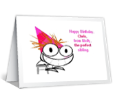 From Perfect Sibling happy birthday printable cards