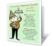 One Maturing Dude over the hill birthday printable cards