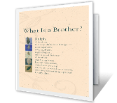 What Is a Brother? happy birthday printable cards