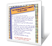 Top Ten Reasons It's Great to be a Man happy birthday printable cards