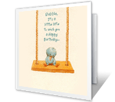 It's a Little Late belated birthday printable cards