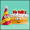 Mr. Cake and Mr. Party Hat -- Birthday Greeting Cards project from Yahoo! Greetings